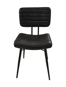 coaster furniture partridge padded (set of 2) espresso and black side chair 110652