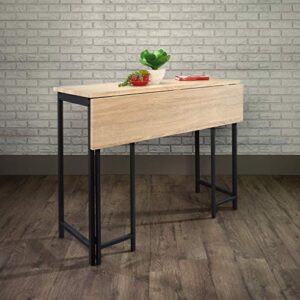 Sauder North Avenue Table with Drop Leaf, L: 47.50" x W: 28.38" x H: 36.13", Charter Oak Finish