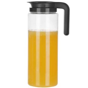 komax plastic pitcher with lid | 2.1-quart / 67.2-oz tritan bpa-free plastic water pitchers | hot & cold drink pitcher | spill-proof gravity pouring mechanism