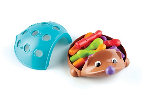 Learning Resources MathLink Cube Big Builders, Imaginative Play, Math Cubes, Early Math Skills, Set of 200 Cubes, Ages 5+ & Spike The Fine Motor Hedgehog, Sensory, Toys for Toddlers, Ages 18 Months+