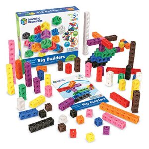 Learning Resources MathLink Cube Big Builders, Imaginative Play, Math Cubes, Early Math Skills, Set of 200 Cubes, Ages 5+ & Spike The Fine Motor Hedgehog, Sensory, Toys for Toddlers, Ages 18 Months+
