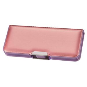 kutsuwa ch203cp pittington pencil case, 2-door, coral pink