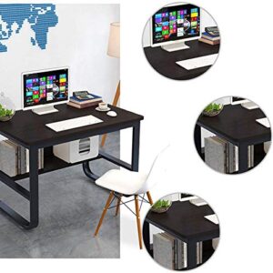 Modern Solid Wood Computer Desk,Large Workstation Study Writing Desk with Storage Shelves,Pc Laptop Table for Home Or Office