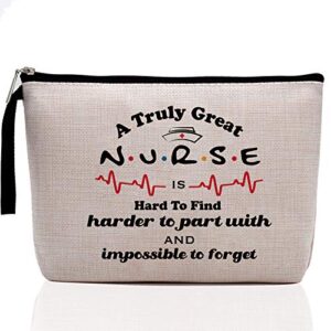 hanamiya na a truly great nurse is hard to find-makeup bag, nurse gifts for women, christmas gifts for nurses - nursing, nurse practitioner gifts - funny nurse appreciation gifts