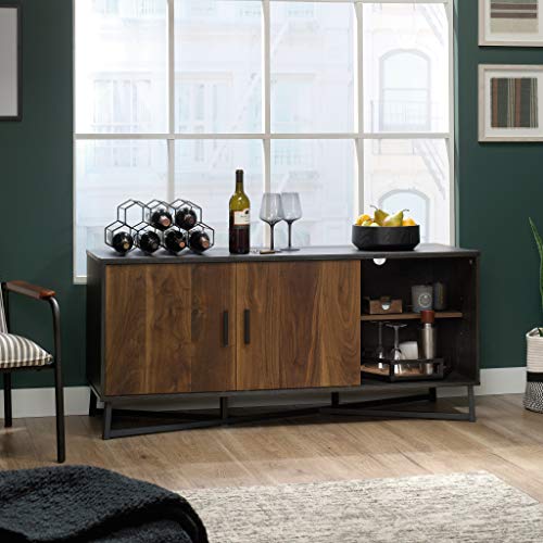 Sauder Canton Lane Credenza, L: 53.98" x W: 17.99" x H: 24.21", Brew Oak Finish