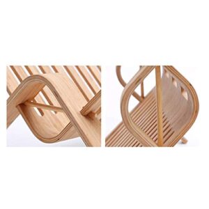 ZSQAI Kitchen shelf- Dish Drying Rack Bamboo Dish Rack plate rack Collapsible Dish Drainer, dish drying rack Wooden Plate Rack