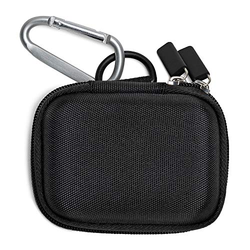 Knox Gear Hard EVA Travel Case Bundle and Soft Silicone Carrying Case Cover with Carabiner, Compatible with Sony WF-1000XM3 Wireless and Other Earbuds, Portable, Scratch Protection (2 Items) - Black