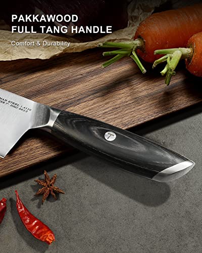 TUO Cleaver Knife, 7 inch Chinese Cleaver Vegetable Meat Cleaver Knife, High Carbon Stainless Steel Chopping Knife with Ergonomic