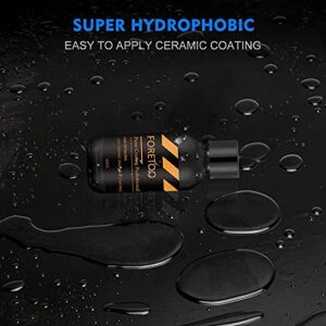 FORETOO 10H Ceramic Graphene Coating ,Upgraded Graphene UV Technology 10+ Years of Long Lasting ProtectionHigh Gloss Anti-Scartch Easy to Use,Stronger than Car Wax ,Use for all Car,Boat,Truck,RV Motorcycle 60ML