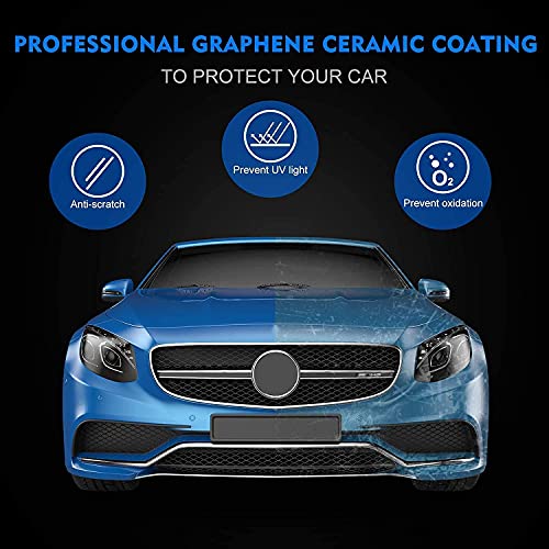 FORETOO 10H Ceramic Graphene Coating ,Upgraded Graphene UV Technology 10+ Years of Long Lasting ProtectionHigh Gloss Anti-Scartch Easy to Use,Stronger than Car Wax ,Use for all Car,Boat,Truck,RV Motorcycle 60ML