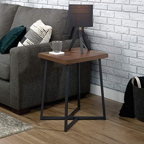 Sauder Canton Lane Side Table, L: 15.55" x W: 19.45" x H: 23.62", Grand Walnut Finish