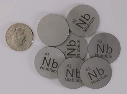 Niobium (Nb) 27mm Metal Disc 99.95% Pure for Collection or Experiments