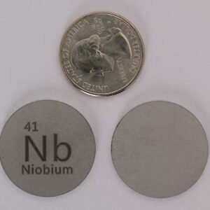 Niobium (Nb) 27mm Metal Disc 99.95% Pure for Collection or Experiments