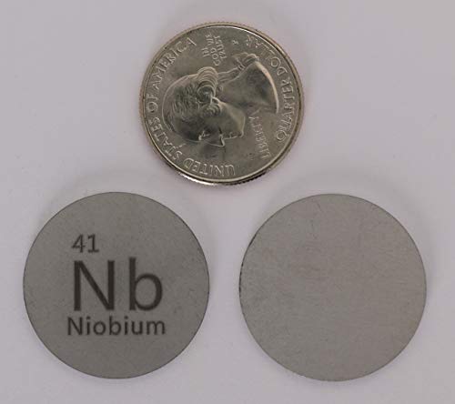 Niobium (Nb) 27mm Metal Disc 99.95% Pure for Collection or Experiments