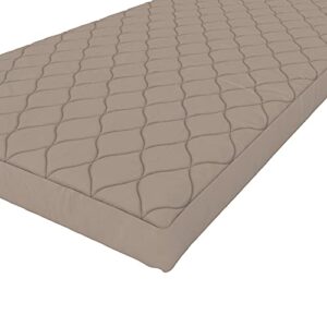 DHP Dana 6 Inch Quilted Twin Mattress with Removable Cover and Thermobonded Polyester Fill, Gray