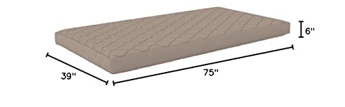 DHP Dana 6 Inch Quilted Twin Mattress with Removable Cover and Thermobonded Polyester Fill, Gray