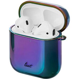 LAUT - Holo case for AirPods 1/2 |Iridescent Finish | Anti Scratch | Carabiner Included • Midnight