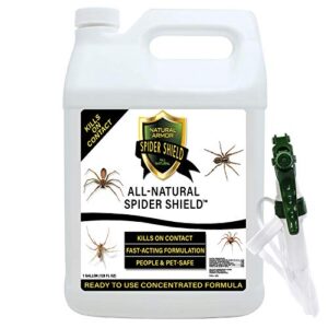spider killer & repellent spray - powerful peppermint formulation kills & repels all types of spiders and works better than ultrasonic gimmicks – 128 fl oz gallon ready to use