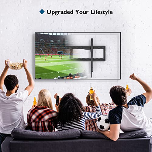 BONTEC Tilting TV Wall Mount for Most 17-86 inch LED OLED LCD Flat Curved Screen TVs, TV Wall Bracket Holds up to 165LBS, Max VESA 600 x400mm