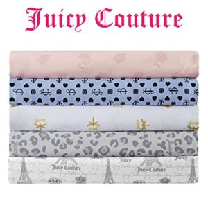 Juicy Couture – Sheet Set | Queen Bee Design Bed Sheets| Twin Size Bedding | 3 Piece Set Fitted Sheet, Flat Sheet and Pillowcase | Deep Pockets, Wrinkle Resistant and Anti Pilling | White and Gold