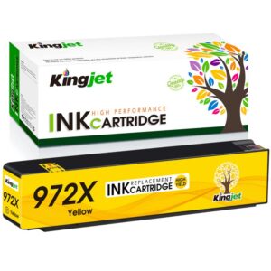 kingjet compatible for hp 972x yellow ink cartridge replacement for hp 972x 972 magenta work with pagewide pro 477dw 577dw 577z 552dw 452dn 452dw 477dn pagewide managed p55250dw p57750dw printer