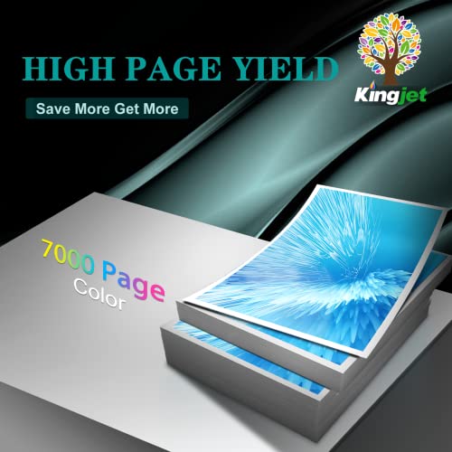 Kingjet Compatible for HP 972X Yellow Ink Cartridge Replacement for HP 972X 972 Magenta Work with PageWide Pro 477dw 577dw 577z 552dw 452dn 452dw 477dn PageWide Managed P55250dw P57750dw Printer