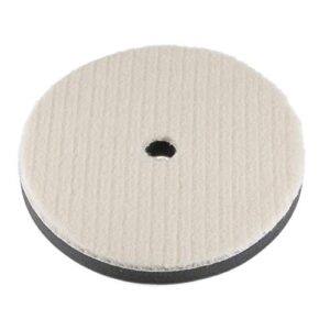 uxcell 7" wool felt sponge polishing pad hook and loop buffing wheel with hole coarse polishing for orbital polisher buffer