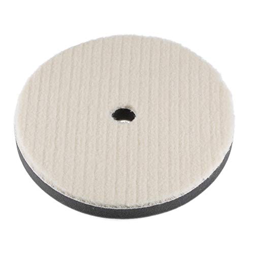 uxcell 7" Wool Felt Sponge Polishing Pad Hook and Loop Buffing Wheel with Hole Coarse Polishing for Orbital Polisher Buffer