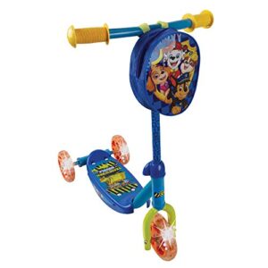 playwheels paw patrol 3-wheel scooter w/light up wheels, chase