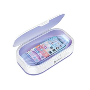first health uv light sanitizer, phone sanitizer uv box | uv sterilizer box for smartphone | kills germs viruses & bacteria uv-c light disinfector - fits phones up to 6.9" - aromatherapy
