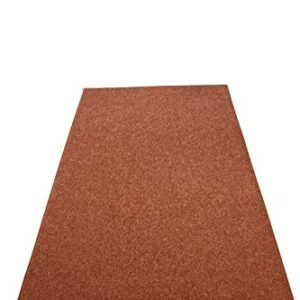 Furnish my Place Modern Plush Solid Color Rug - Rust, 3' x 5', Pet and Kids Friendly Rug. Made in USA, Rectangle, Area Rugs Great for Kids, Pets, Event, Wedding