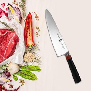 TUO Chef Knife 8 inch Kitchen Knife Cooking Knife Chef's Knife Pro Japanese Gyuto Knife for Vegetable Fruit and Meat, AUS-8 High Carbon Stainless Steel with Ergonomic Handle Gift Box, Ring Lite Series