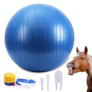 herding ball for horse, 40" anti-burst giant soccer ball toy for horses, pump included