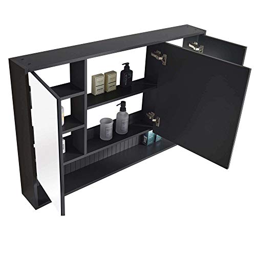 Fine Fixtures Venezian 45" Medicine Cabinet Black