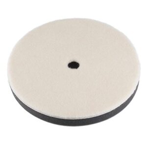 uxcell 7" wool felt sponge polishing pad hook and loop buffing wheel with hole fine polishing for orbital polisher buffer