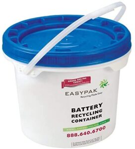 easy pak battery recycling container
