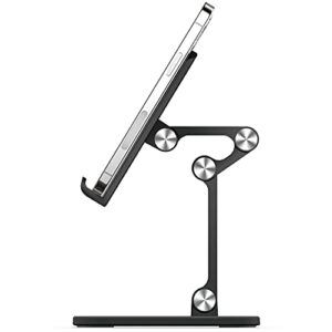 elago m5 adjustable phone stand – cell phone holder for desk compatible with iphone 12 (5.7, 6.1, 6.7) and compatible with all iphone models, all smartphones (black)