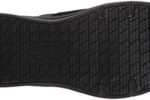 Skechers Women's Slip on Athletic Food Service Shoe, Black, 9 Wide