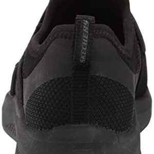 Skechers Women's Slip on Athletic Food Service Shoe, Black, 9 Wide