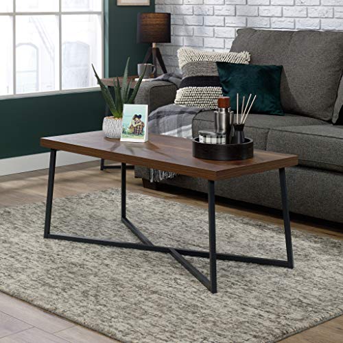 Sauder Canton Lane Coffee Table, L: 43.31" x W: 19.69" x H: 18.31", Grand Walnut Finish