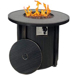 propane gas fire pit table,summerville 32" round gas fire pit outdoor fire bowl backyard smokeless firepits patio heater with lava rocks,protective cover
