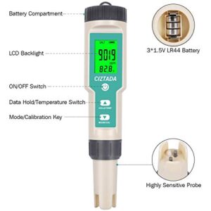 Digital Salinity Tester for Salt Water - Aquarium Salinity Meter with ATC, IP67 Waterproof, 0-200 PPT Large Range Multi-Parameter Tester for Seawater, Fish Tank, Hydroponics