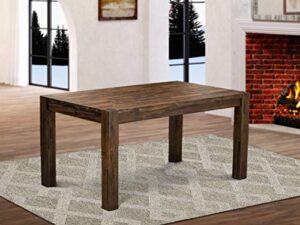 east west furniture dining cn6-07-t wood kitchen table rectangular tabletop and 60 x 36 x 30-distressed jacobean finish