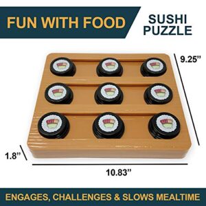 Our Pets Sushi Interactive Puzzle Game Dog Toys & Cat Toys (Dog Puzzle, Cat Puzzle & Interactive Dog Toys) Great Alternative to Snuffle Mat for Dogs, Slow Feeder Dog Bowls & Slow Feeder Cat Bowl