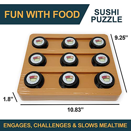 Our Pets Sushi Interactive Puzzle Game Dog Toys & Cat Toys (Dog Puzzle, Cat Puzzle & Interactive Dog Toys) Great Alternative to Snuffle Mat for Dogs, Slow Feeder Dog Bowls & Slow Feeder Cat Bowl