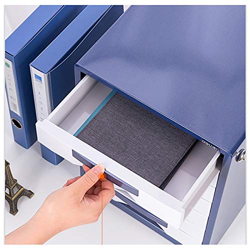 File Drawer Desktop - 5/7 Drawers File Cabinet, Metal Products with Key Lock, for Office Supplies, Desk Accessories. (Color : Brown, Size : 5 Draws)