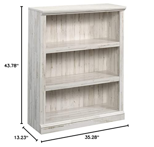 Sauder Miscellaneous Bookcase, L: 35.28" x W: 13.23" x H: 43.78", White Plank finish