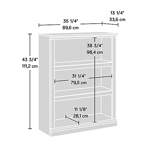 Sauder Miscellaneous Bookcase, L: 35.28" x W: 13.23" x H: 43.78", White Plank finish