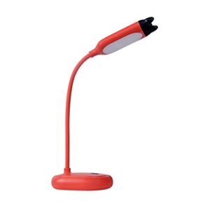 eye-caring charging plug-in desk lamp led eye protection usb button dimming can adjust the table lamp in all directions for study and work office lamp (color : red)