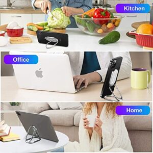 Foldable Cell Phone Stand for Desk, Adjustable Cellphone Ring Holder Finger Kickstand for Office Desktop & Magnetic Car Mount, Rotatable Multi-Angle Hand Grip for iPhone 14 and Smartphones Back Case